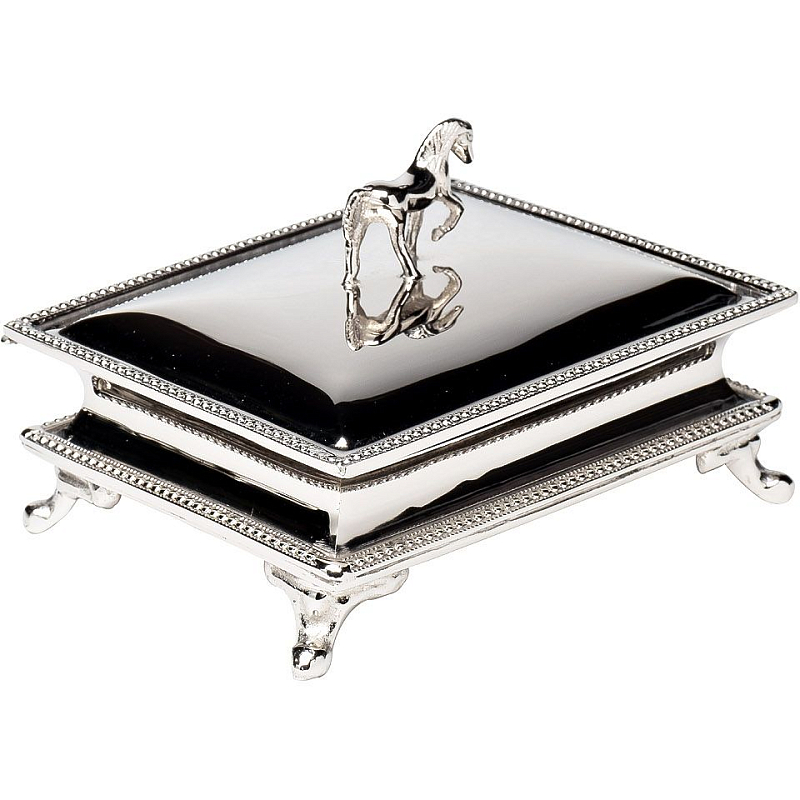 Шкатулка Transparent horse Черный Серебряный Шкатулка Transparent horse Черный Серебряный в Перми | Loft Concept