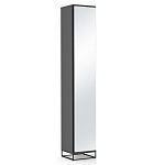 Шкаф-пенал с зеркальной дверцей и фасадом цвета графит Strict Lines варинант исполнения - 1 | Loft Concept в Перми