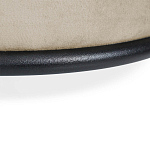 Банкетка круглая бежевый велюр на 4-х металлических ножках черного цвета SANJAY варинант исполнения - 3 | Loft Concept в Перми