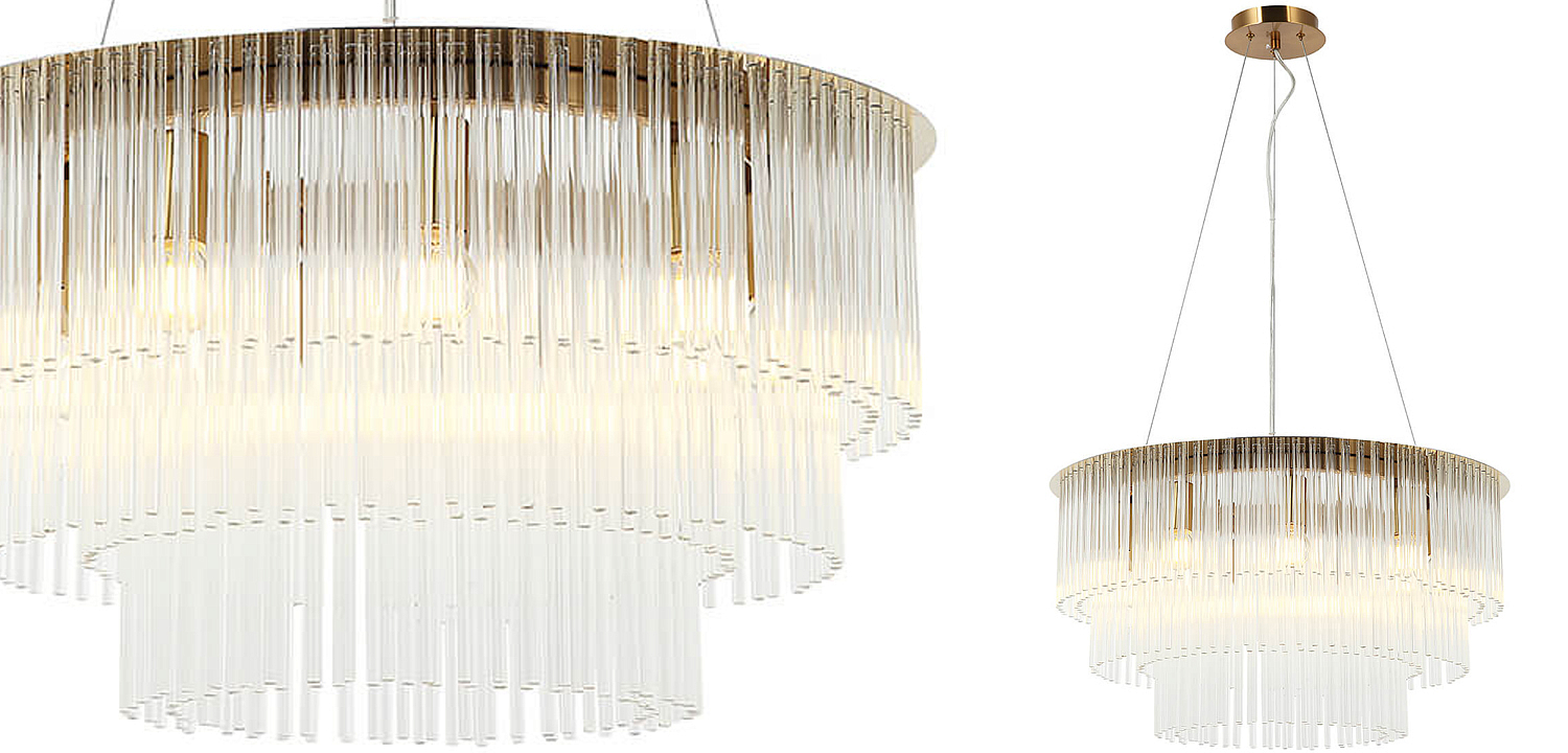 Люстра Harrison Chandelier gold 9 lamp Люстра Harrison Chandelier gold 9 lamp - Loft-Concept в Перми