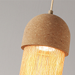 Подвесной светильник натуральная пробка с бахромой Natural Cork варинант исполнения - 3 | Loft Concept в Перми