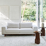 Круглый приставной стол из массива ореха Balu Wooden Side Table варинант исполнения - 6 | Loft Concept в Перми