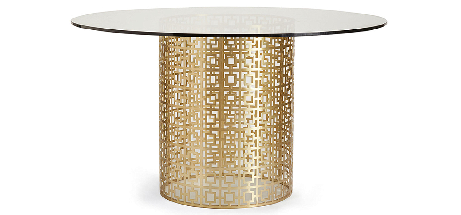 Обеденный стол Jonathan Adler Nixon Dining Table столешница Стекло Обеденный стол Jonathan Adler Nixon Dining Table столешница Стекло - Loft-Concept в Перми