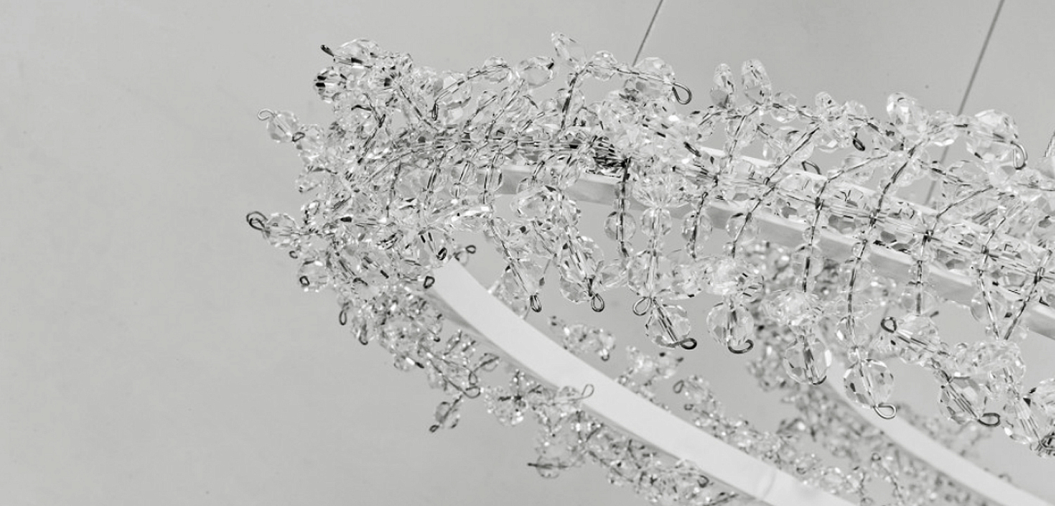 Люстра Crystal round chandelier 3 кольца Белый Люстра Crystal round chandelier 3 кольца Белый - Loft-Concept в Перми