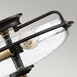 Потолочный светильник со стеклянным плафоном на изогнутых кронштейнах Quoizel  варинант исполнения - 6 | Loft Concept в Перми