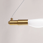 Люстра горизонтальная с волнистым белым плафоном Golden Swirl варинант исполнения - 9 | Loft Concept в Перми