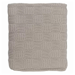 Плед из хлопка рельефной вязки бежево-серого цвета Waffle Comfort варинант исполнения - 4 | Loft Concept в Перми