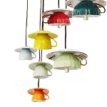 Подвесные светильники в виде разноцветных чашек Flower Reversal варинант исполнения - 2 | Loft Concept в Перми