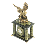 Часы настольные из натурального камня с декором в виде орла Eagle Stone Clock варинант исполнения - 10 | Loft Concept в Перми