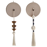 Аксессуар на стену диск с деревянными бусинами Wall Decor Thread Disc  варинант исполнения - 4 | Loft Concept в Перми