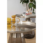 Кофейный столик с основанием из закаленного стекла Classic Round Gray Table варинант исполнения - 3 | Loft Concept в Перми