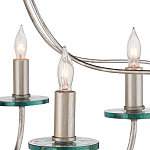 Люстра серебряного цвета с изогнутыми элементами каркаса Twisted Iron Chandelier варинант исполнения - 2 | Loft Concept в Перми