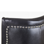 Кресло из натуральной кожи на 4-х деревянных ножках из массива бука Daniel Leather Armchair black варинант исполнения - 5 | Loft Concept в Перми