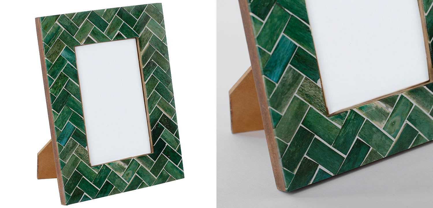 Фоторамка кость Green Indian Bone Inlay photo frame Фоторамка кость Green Indian Bone Inlay photo frame - Loft-Concept в Перми