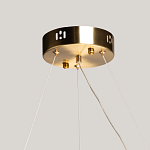 Люстра круглая золотого цвета с прозрачными рельефными стеклянными вставками Textured Glass Chandelier варинант исполнения - 11 | Loft Concept в Перми