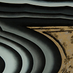 Дизайнерский комод с 4-мя дверцами в черно-золотых тонах Calista варинант исполнения - 1 | Loft Concept в Перми