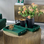 Комплект из двух прямоугольных подносов зеленого цвета Serpent варинант исполнения - 4 | Loft Concept в Перми