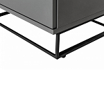 Стеллаж книжный цвета графит с 3-мя открытыми полками и дверкой Strict Lines варинант исполнения - 3 | Loft Concept в Перми