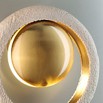 Бра с бежевым текстурным кольцом и латунным шаром в центре Tactile  варинант исполнения - 7 | Loft Concept в Перми