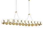 Люстра овальная с круглыми светодиодными источниками света Maxine Light варинант исполнения - 2 | Loft Concept в Перми