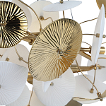 Люстра с белыми и золотистыми цветами Dahlia Flowers Lamp варинант исполнения - 5 | Loft Concept в Перми