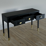 Дизайнерский Письменный стол Elsa Dreams Black с тремя ящиками варинант исполнения - 4 | Loft Concept в Перми