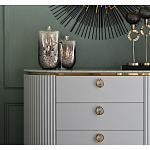 Комод белый овальный с мраморной столешницей Thoroughbass варинант исполнения - 3 | Loft Concept в Перми