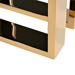 Столик журнальный квадратный с основанием в оттенках хром и золото Harmony Color and Shapes варинант исполнения - 3 | Loft Concept в Перми