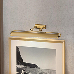 Светильник для картин цвета состаренная латунь с широким плафоном на прямоугольном основании Elstead Lighting варинант исполнения - 6 | Loft Concept в Перми