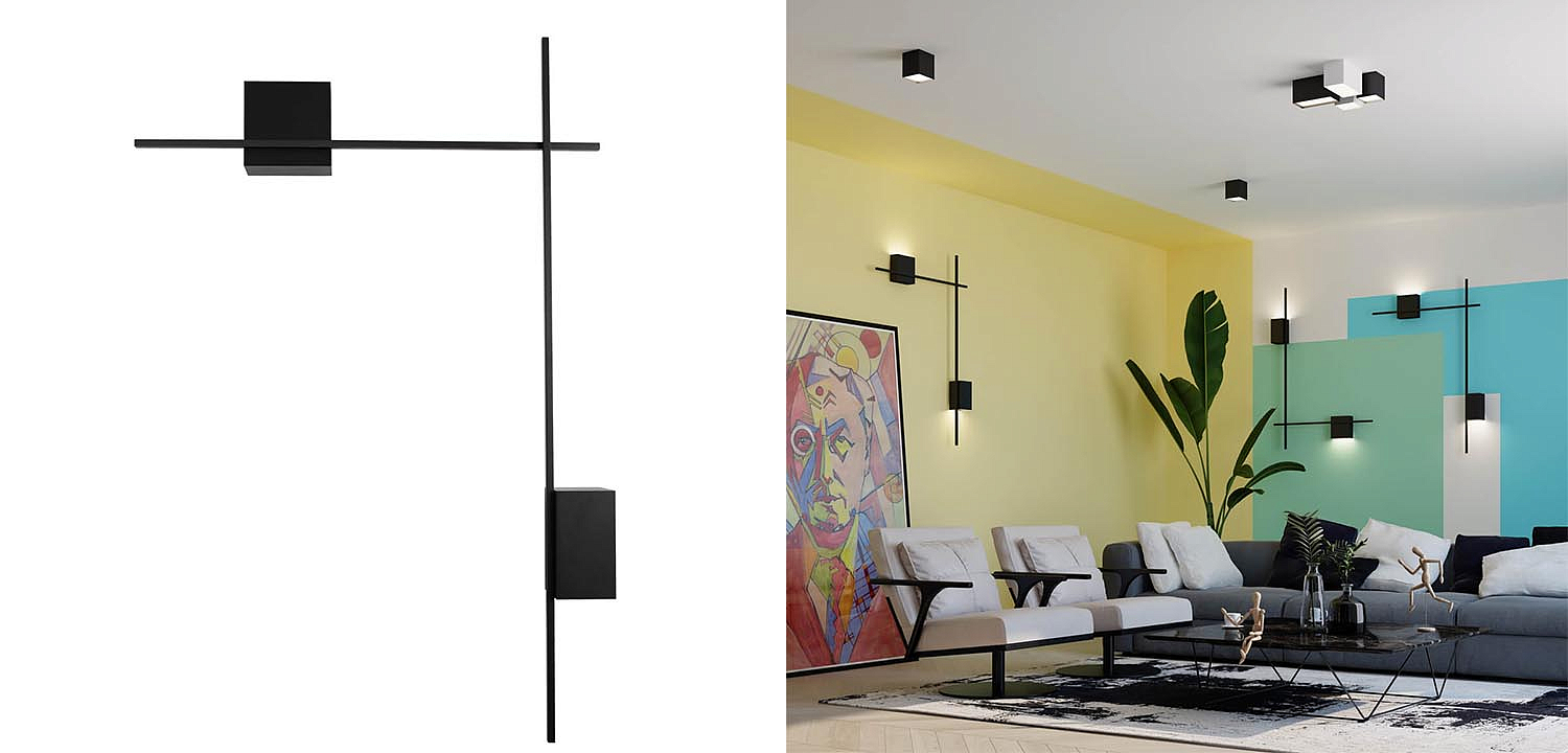 Бра Blocks Wall Light Black Angle Бра Blocks Wall Light Black Angle - Loft-Concept в Перми