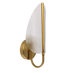 Бра с изогнутым рельефным плафоном Textured Glass варинант исполнения - 1 | Loft Concept в Перми