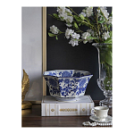Чаша белая с синим цветочным узором Chino Dishes варинант исполнения - 3 | Loft Concept в Перми