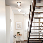 Потолочный светильник для ванных комнат со стеклянным плафоном и одной лампой Hinkley варинант исполнения - 5 | Loft Concept в Перми