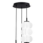 Люстра светодиодная каскадная с 3-мя белыми воздушными плафонами Glowing Cloud варинант исполнения - 5 | Loft Concept в Перми