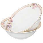 Сервиз столовый из фарфора белый с цветочным принтом на 6 персон 23 предмета Flower Porcelain Collection варинант исполнения - 1 | Loft Concept в Перми