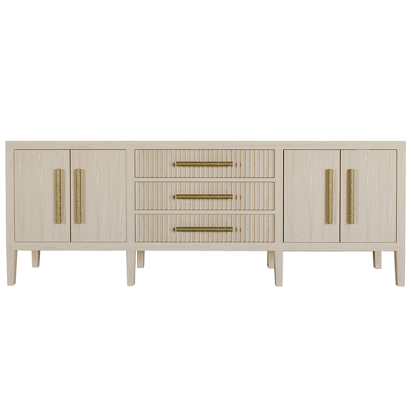 Большая VT-тумба Primo шпон Светлый дуб Древесина Золотой в Перми | Loft Concept 