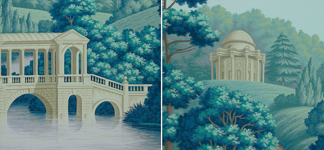 Обои ручная роспись English Landscape Special Colourway on scenic paper Обои ручная роспись English Landscape Special Colourway on scenic paper - Loft-Concept в Перми