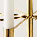Люстра золотая с 16-ю тонкими цилиндрическими плафонами Shoulders варинант исполнения - 4 | Loft Concept в Перми