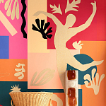 Обои ручная роспись в стиле Арт-деко Jazz Original colourway on painted silk with embroidery варинант исполнения - 4 | Loft Concept в Перми