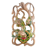 Маска деревянная резная расписная Tropical Paradise варинант исполнения - 1 | Loft Concept в Перми