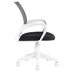 Офисное кресло с основанием из белого пластика Desk chairs Black варинант исполнения - 3 | Loft Concept в Перми