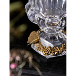 Ваза из прозрачного стекла на бронзовой подставке с ободком и ручками в виде стрекоз Eden Garden варинант исполнения - 4 | Loft Concept в Перми