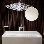 Люстра подвесная с тонкой металлической конструкцией цвета хром Quasar варинант исполнения - 7 | Loft Concept в Перми