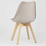 Стул с основой из пластика и мягким сиденьем Arvika Beige варинант исполнения - 5 | Loft Concept в Перми