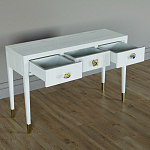Дизайнерский Письменный стол Elsa Dreams White с тремя ящиками варинант исполнения - 4 | Loft Concept в Перми