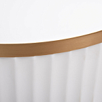 Консоль с ящиком белая с золотом Textured White Console with Gold варинант исполнения - 3 | Loft Concept в Перми