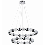 Светодиодная двухъярусная кольцевая люстра Crystal Globule Chandelier Chrome варинант исполнения - 2 | Loft Concept в Перми