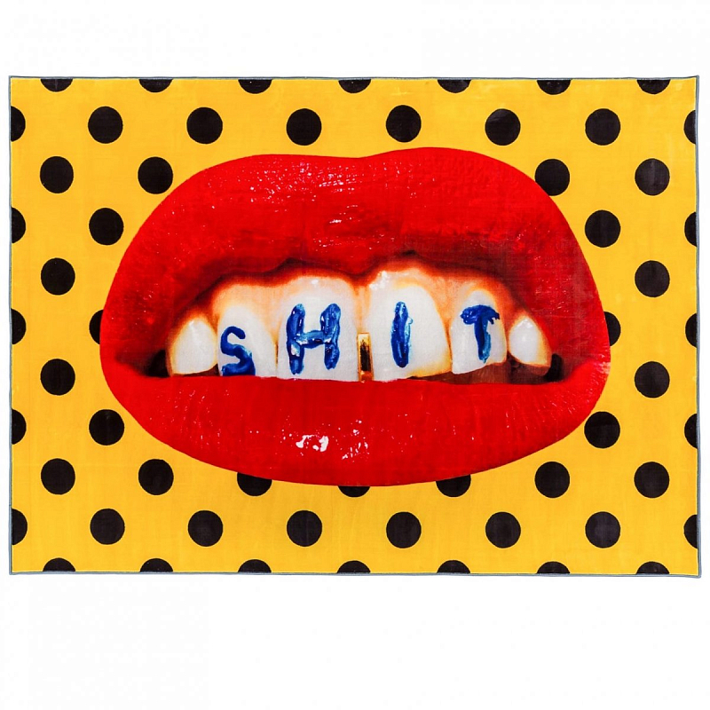 Ковер Seletti Rectangular Rug Teeth Желтый Ковер Seletti Rectangular Rug Teeth Желтый в Перми | Loft Concept