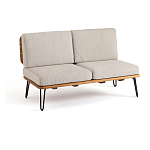 Двухместный диван из акации без подлоконтиков Amra варинант исполнения - 1 | Loft Concept в Перми