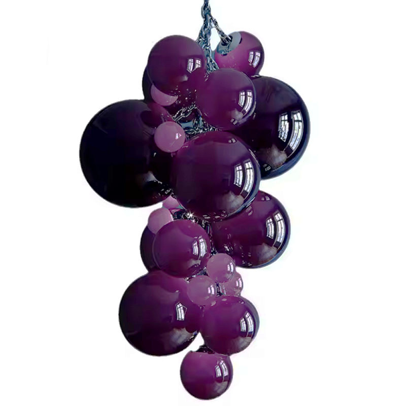 Люстра Grape Balls Сливовый цвет стекла Сливовый Люстра Grape Balls Сливовый цвет стекла Сливовый в Перми | Loft Concept